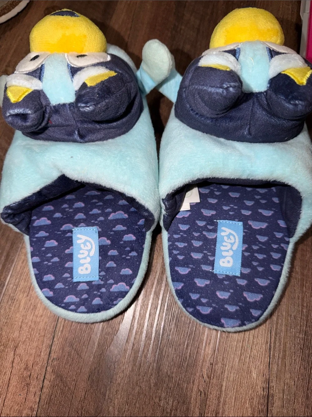 Bluey Kids Slippers - Blue and Yellow size 13/1